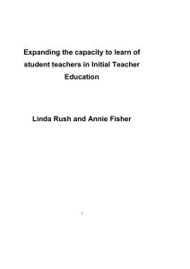 Expanding the capacity to learn of student teachers in