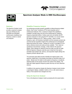 Spectrum Analyzer Mode in HDO Oscilloscopes