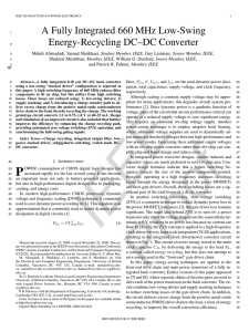 A Fully Integrated 660 MHz Low-Swing Energy-Recycling DC