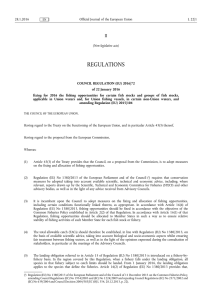 COUNCIL REGULATION (EU) 2016/ 72 - of 22 January 2016