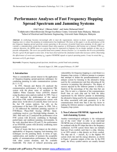 Performance Analyses of Fast Frequency Hopping Spread Spectrum