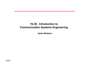 16.36: Introduction to Communication Systems Engineering