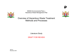 Overview of Hazardous Waste Treatment Methods