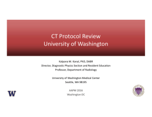 CT Protocol Review University of Washington - AMOS Online