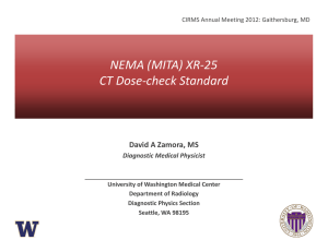 NEMA (MITA) XR-25 CT Dose-check Standard