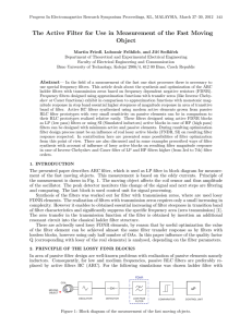 The Active Filter for Use in Measurement of the Fast Moving