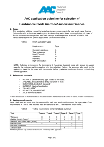 AAC Guideline for Hardcoat Anodizing