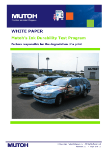 WHITE PAPER Mutoh`s Ink Durability Test Program