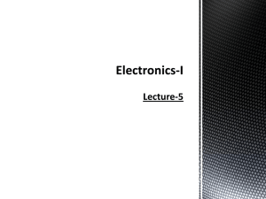 Electronics-I Lecture-5