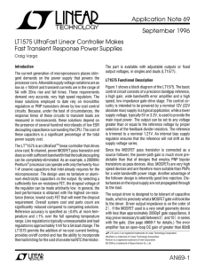 LT1575 UltraFast Linear Controller Makes Fast Transient Response