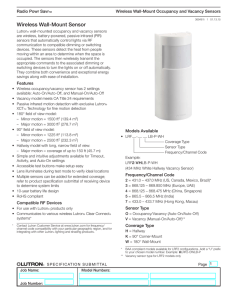 Radio Powr Savr Wireless Wall-Mount Occupancy/Vacancy