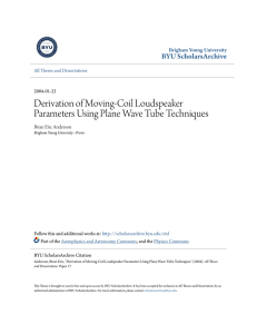 Derivation of Moving-Coil Loudspeaker Parameters Using Plane