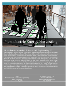 Piezoelectric Energy Harvesting