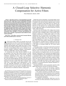 A closed-loop selective harmonic compensation for active filters