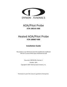 AOA/Pitot Probe Heated AOA/Pitot Probe