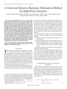 A Universal Selective Harmonic Elimination Method for High