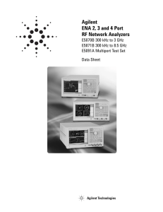 Agilent ENA 2, 3 and 4 Port RF Network Analyzers