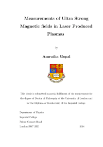 Measurements of Ultra Strong Magnetic fields in Laser Produced