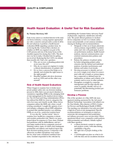 Health Hazard Evaluation: A Useful Tool for Risk Escalation