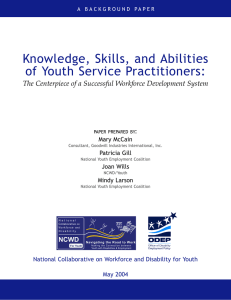 Knowledge, Skills, and Abilities of Youth Service