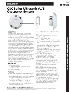ODC Series Ultrasonic (U/S) Occupancy Sensors