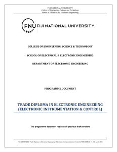 trade diploma in electronic engineering (electronic instrumentation