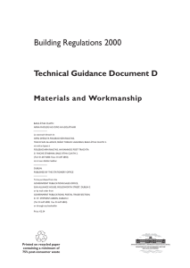 Part D - Materials and Workmanship