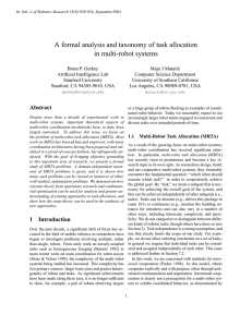 A formal analysis and taxonomy of task allocation in multi