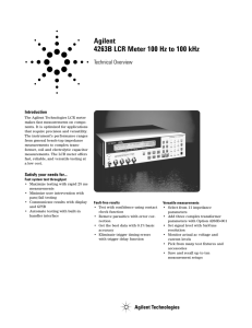 Agilent 4263B LCR Meter 100 Hz to 100 kHz