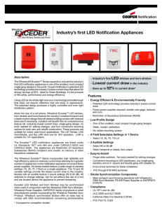 Industry`s first LED Notification Appliances