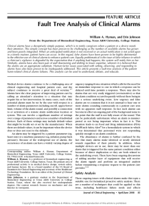 Fault Tree Analysis of Clinical Alarms