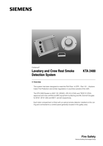 Lavatory and Crew Rest Smoke Detection System KTA