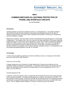 an-6 common mistakes in lightning protection of phone line interface