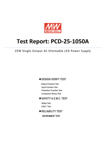 Test Report: PCD-25-1050A