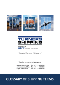 glossary of shipping terms