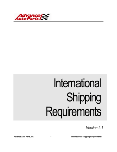 International Shipping Requirements