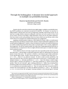 Through the looking glass: A dynamic lens model approach to