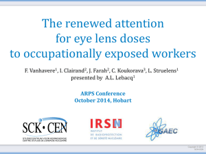 The renewed attention for eye lens doses to occupationally exposed