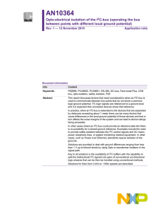AN10364 Opto-electrical isolation of the I2C-bus (operating