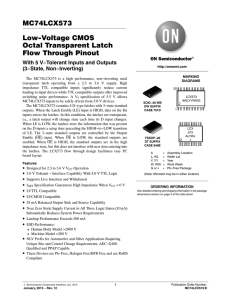 MC74LCX573 - Low Voltage CMOS Octal Transparent Latch