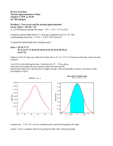 Review Exercises Normal Approximation to Data Chapter 5, FPP, p