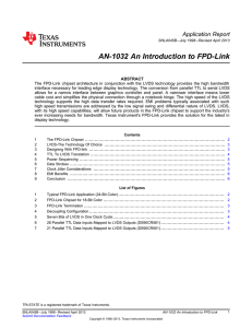 AN-1032 An Introduction to FPD-Link (Rev. B)