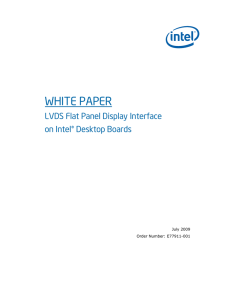 LVDS Flat Panel Display Interface on Intel® Desktop Boards
