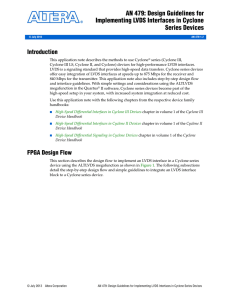 AN 479: Design Guidelines for Implementing LVDS Interfaces in