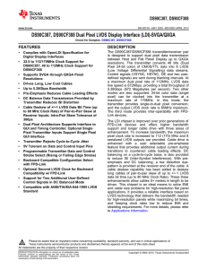DS90C387/DS90CF388 Dual Pixel LVDS Display Interface (LDI