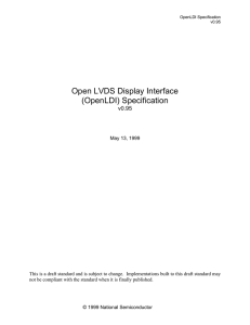 Open LVDS Display Interface (OpenLDI) Specification