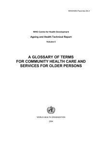 A GLOSSARY OF TERMS - World Health Organization