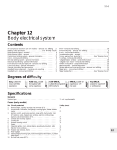 Chapter 12 Body electrical system