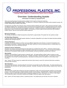 Understanding Acetals - Professional Plastics – Plastic Sheets