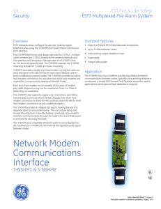 Network Short Haul Modem Communications Interface